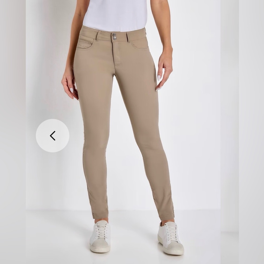Anatomie Women's Luisa Skinny Jean Pant in Taupe Gray Large - Picture 3 of 10